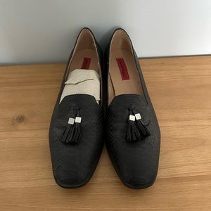London Rebel Black Tassel Loafers